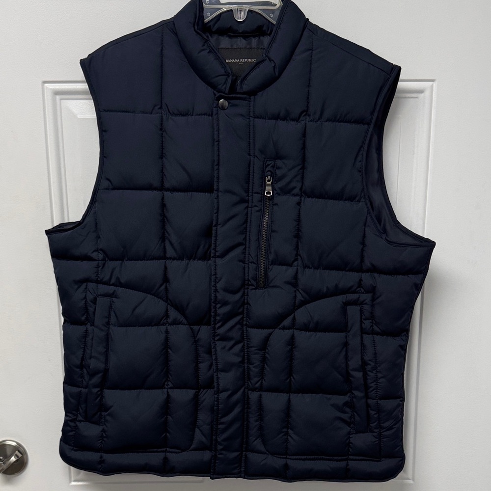 Banana Republic Dark Blue Quilted Vest